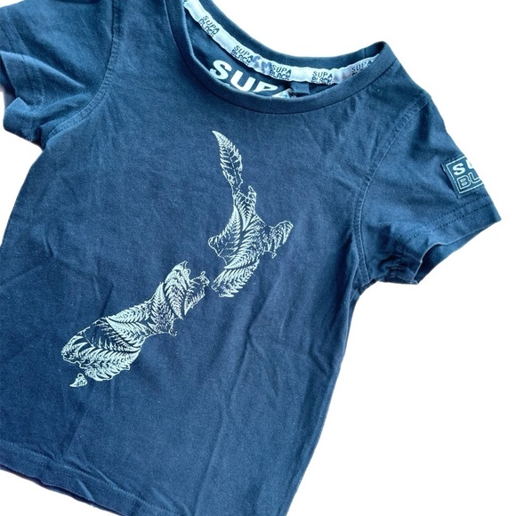 Supa Black Unisex 3T Short Sleeve Graphic Tee Shirt - Picture 2 of 5